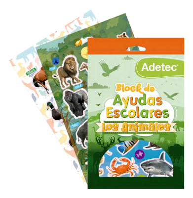 LOS ANIMALES - BLOCK DE STICKERS ADETEC
