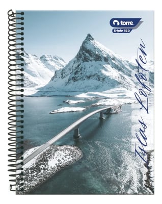 CUADERNO TORRE TRIPLE PAISAJES MAT.7M 150H.