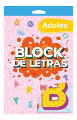 LETRAS - BLOCK DE STICKERS ADETEC