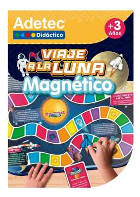 JUEGO VIAJE A LA LUNA, INCLUYE DADOS -  LÁMINAS MAGNÉTICAS INTERACTIVAS