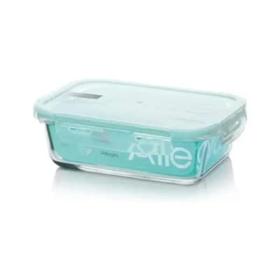 CONTENEDOR HERMETICO VIDRIO RECTANGULAR  420 ML
