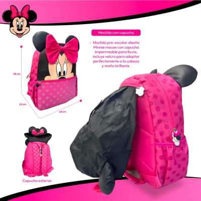 MOCHILA CON CAPUCHA MINNIE