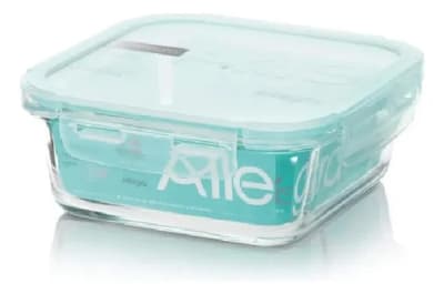 CONTENEDOR HERMETICO VIDRIO CUADRADO 380ML