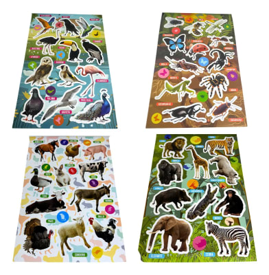 LOS ANIMALES - BLOCK DE STICKERS ADETEC