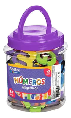 NÚMEROS MAGNÉTICOS GOMA EVA ADETEC 88 PIEZAS