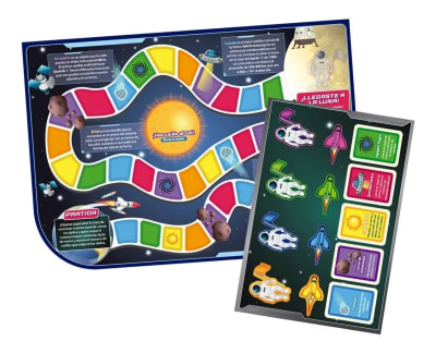 JUEGO VIAJE A LA LUNA, INCLUYE DADOS -  LÁMINAS MAGNÉTICAS INTERACTIVAS