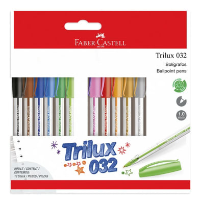 BOLÍGRAFOS TRILUX 032 M COLORES 12 UN