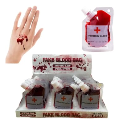 SANGRE ARTIFICIAL MAQUILLAJE HALOWEEN