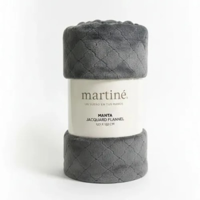 MANTA MARTINÉ FLANNEL JACQUARD ROMBO ROLLED 127x152 CMS