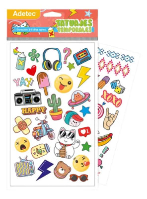 TATUAJES TEMPORALES GENÉRICOS - DISEÑOS SURTIDOS ADETEC