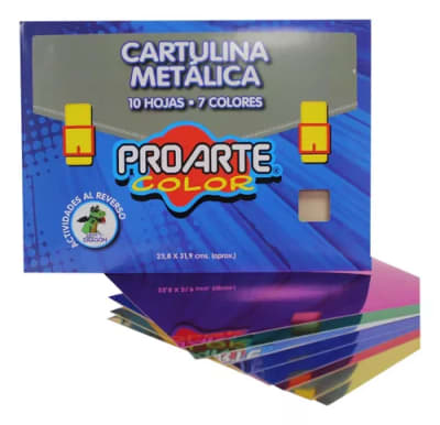 BOLSON DE CARTULINA METALICA 10 HOJAS PROARTE1