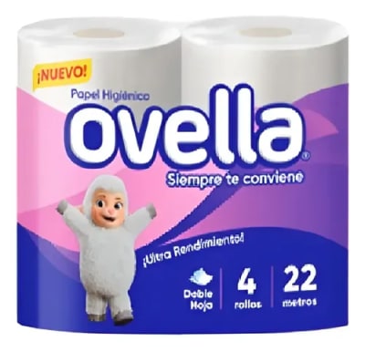 Higiénico Ovella Doble Hoja 12 x 4 x 22 mts.