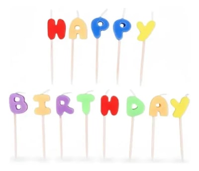 VELA CUMPLEAÑOS COLORES