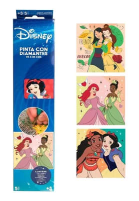PINTA CON DIAMANTE DISNEY PRINCESAS 25X25