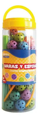 VARAS Y ESFERAS CONECTABLES 90 PIEZAS