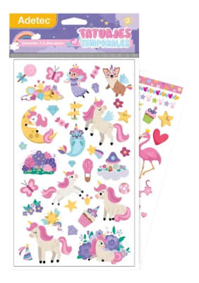 TATUAJES TEMPORALES NIÑA - DISEÑOS SURTIDOS ADETEC