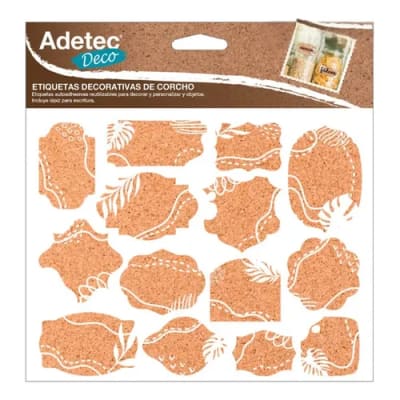 ETIQ. DECORATIVA - CORCHO DISEÑO C/LAPIZ ADETEC