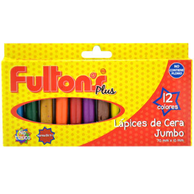 LAPICES DE CERA 12 COLORES JUMBO1