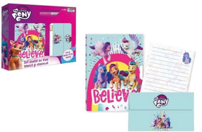 SET DIARIO CON LAPIZ SOBRES Y ESQUELAS 23X20 CM MY LITTLE PONY HASBRO1