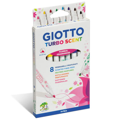 MARCADOR TURBO SCENT 8 COLORES GIOTTO