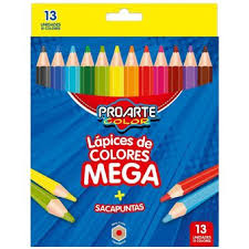 LAPICES DE COLOR PROARTE MEGA JUMBO 12 C/SAC.
