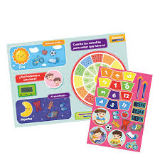 DECIR LA HORA - LÁMINA MAGNÉTICA INTERACTIVA ADETEC