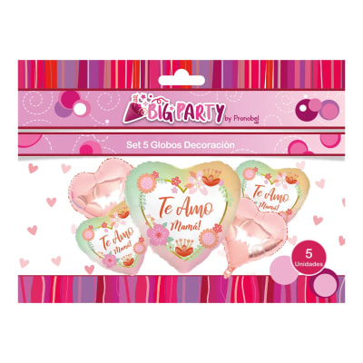 SET 5 GLOBOS FOIL