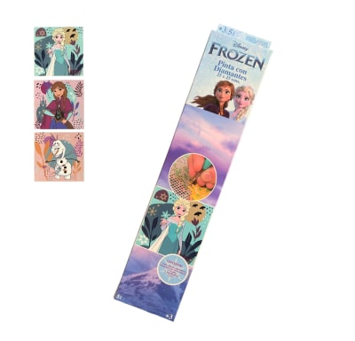 PINTA  CON DIAMANTES  DISNEY FROZEN  25X25