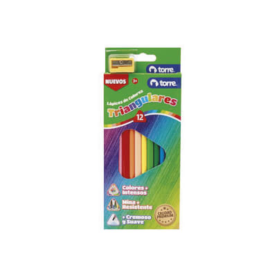 LAPIZ 12 COLOR LARGO TRIANG IMAGIA