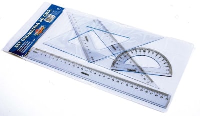 JUEGO GEOMÉTRICO REGLA 30 CM PROARTE1