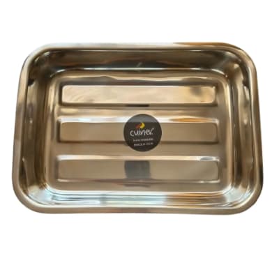 BANDEJA RECTANGULAR ACERO INOX 30 CMS  CUINER