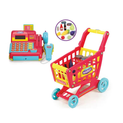 SET CAJA REGISTRADORA + CARRO SUPERMERCADO