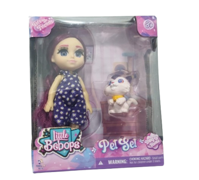 MUÑECA LITTLE BEBOPS 4.5 INCH CON ANIMAL Y ACCESORIOS
