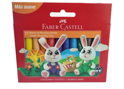 Plasticina Jumbo x 12 colores1