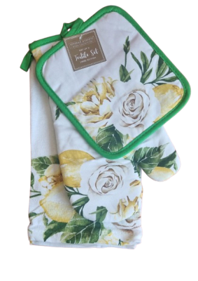 SET TEXTILES ALGODÓN 3 PIEZAS ROSAS