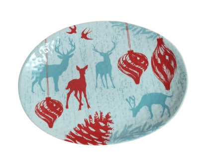 BANDEJA OVALADA PREMIUM MELAMINA  40 CM  VENADO1