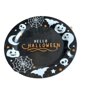 PLATO CENA MELAMINA 28 CM   HALLOWEEN1