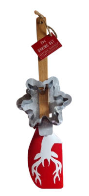 ESPÁTULA SILICONA/MADERA CON CORTADOR DE REGALO 32 CM1