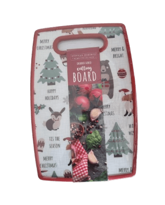 TABLA CORTE  DOBLE CARA 20 x 30 CM  PINOS Y ANIMALES