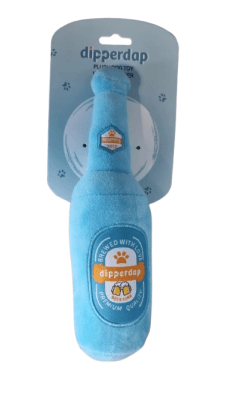 PELUCHE CHIRRANTE BOTELLA DE CERVEZA PARA PERRO DIPPERDAP1