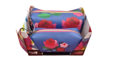 ESTUCHE COLOR AZUL CON FLORES FRENCH BULL