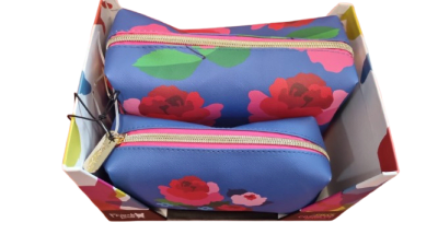 ESTUCHE COLOR AZUL CON FLORES FRENCH BULL