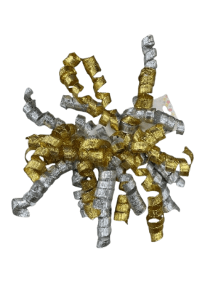 2 MOÑOS CINTA DE REGALO GOLD SILVER