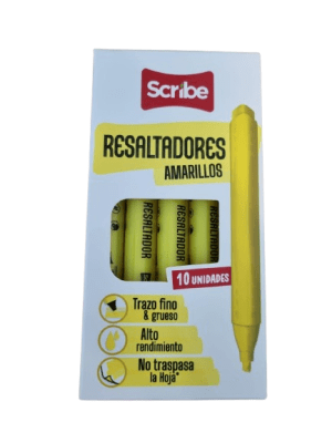 RESALTADOR U.PUNTA SCRIBE AMARILLO