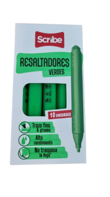RESALTADOR U.PUNTA SCRIBE VERDE1