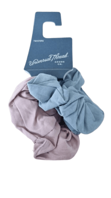 PACK 2 SCRUNCHIE GRIS/ROSA