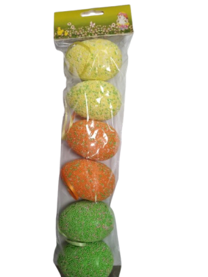 PACK 6 U DECORACION HUEVOS PASTEL