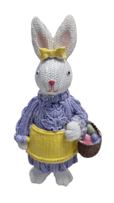 DECORACION CONEJO ROSA/CELESTE