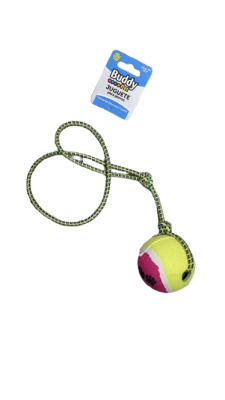 JUGUETE PARA PERRO CUERDA ELAST. Y PELOTA TENIS