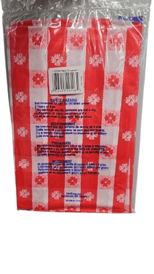 MANTEL REDONDO DE CUADROS VICHY ROJOS